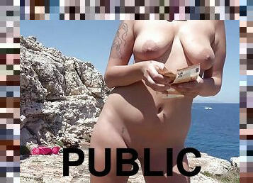 BIG TITS TEEN JULY I FUCK AT PUBLIC PICKUPS CASTING - curvy PAWG fucks on outdoor beach for few euros