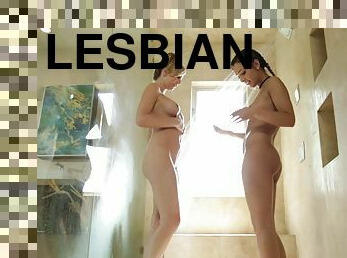 Lesbians Brett Rossi and Jaye Summers get naked and have fun