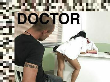 A regular check up turns into a foursome at the doctor's office