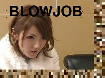 Handjob and blowjob by Chika Kitano