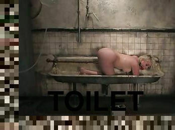 Danny Wylde humiliates and fucks Lorelei Lee in a foul toilet