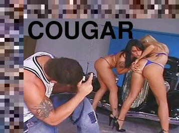 Alluring nice ass cougar anal widened hardcore backstage