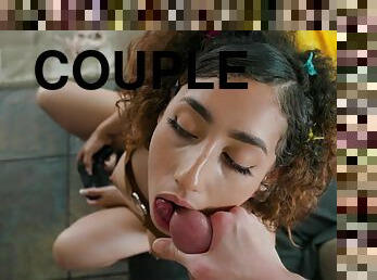 Kira Perez receives cum in mouth after getting fucked hard