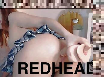 Naughty Redhead College girl Show