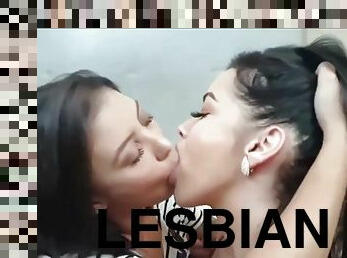 Deep Tongue Suck Lesbian Kisses Hottie Spit Fetish - Lesbian