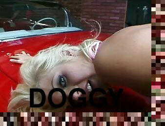 Blonde anal widened hardcore doggystyle in ffm porn