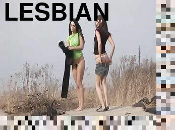 Hot Girlfriends Going Lesbian Outdoors