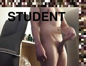 Muscular Stoned Uni Student Masturbates In His Dorm Room