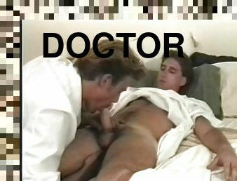 Horny doctor wants to check out this dudes cock, which is getting really hard