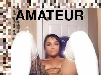 masturbation, fitta-pussy, amatör, söt, ensam