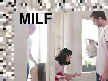 Hot Milf Fucked By Both students