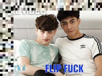 NastyTwinks - Flip Fuck - Zayne Bright and Luca Ambrose flip fuck bareback - Full Free Video