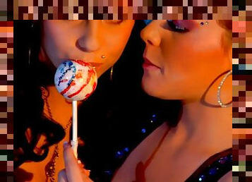 Lesbians Share Lollipop Licking And A Hot Rim Job