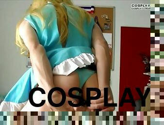 Crossdress cosplay Tennis Rosalina in panties and anal show