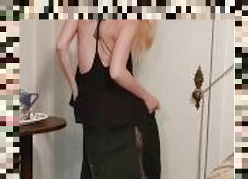 Undressing and Masturbation Fetish, Top n Long Skirt in Dtown
