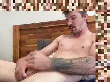 HUNG AUSSIE JERKING AND CUM SHOT