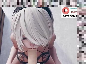 2B Nier Do Sweet Blowjob And Hard Fucking In Room  Best Nier Automata Hentai 4k 60fps