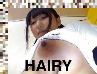 Sayaka Kazuki gets her hairy pussy slammed with dildos