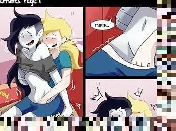 Finn folla con Marceline - Hora de aventura