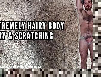 Extremely hair body play & scratching