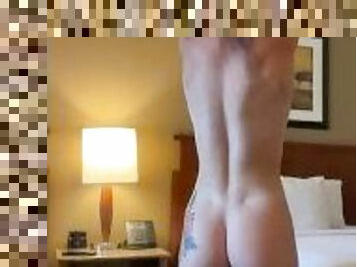 Stripping it off in the hotel room
