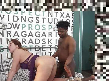 curvy mature gets rough anal fucked by her black boyfriend