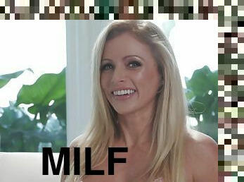 Solo blonde MILF having fun in the backstage - Danielle Renae