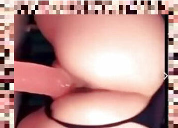 Big Ass Latina riding a big dildo