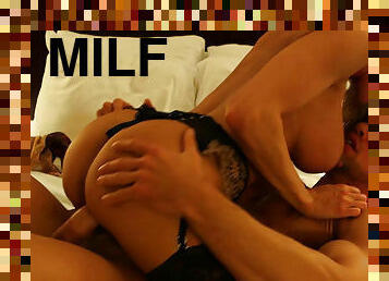 MILF Brandi Love in lingerie has fun with her lover