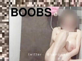 Big boobs slut have a hot shower in the bathroom