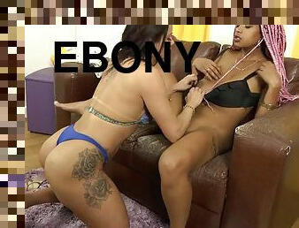 Ebony lesbian loves having her pussy and ass licked