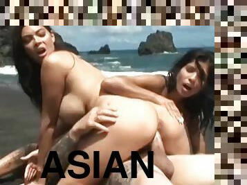 Alexis Amore and Tera Patrick in a wild scene on the beach!