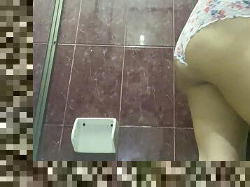 Caught In The Bathroom Pissing