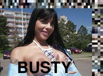 Busty Cute Colombian Latina has Outdoor Public Sex - starring Athenea Rose