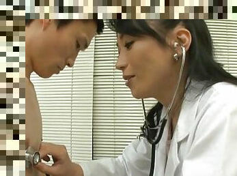 Busty Japanese doctor gets cum on tits ending - Natsumi Kitahara