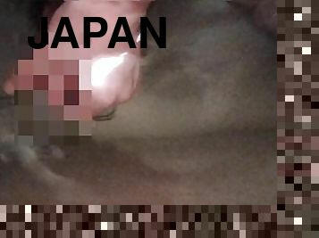 uncircumcised Japanese masturbate in the bath