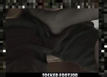 Nylon Stockings ??? Part 1 - Socked Footjob