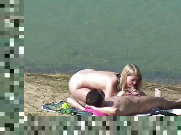 nudist, utendørs, tysk, strand, dobbel, blond, penetrering