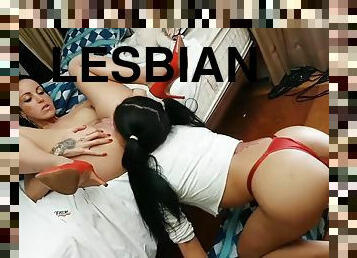 Latina Teen Eats Lesbian Pussy