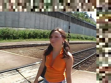 The Horny Girl On The Metro Sucks Like a Pro