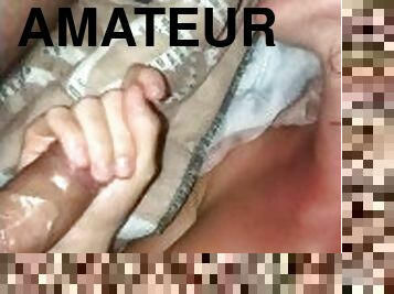 Hand job amateur voyeur French