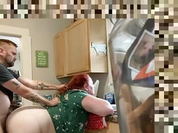 Slut Redhead Takes Break from Dishes for a Cream Pie