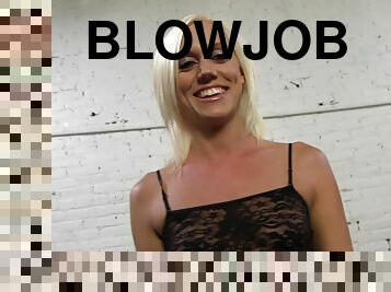 Reality Video of a Behind the Scenes Interracial Blowjob