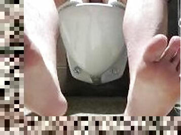 Portrait Video: Showing Off My Feet While Cumming on the Toilet