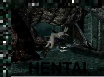 Skyrim porn! Dragon fucks a girl with his huge cock  PC Game