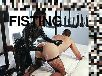 asiatisk, fisting, strømpebukse, amatør, anal, tysk, bdsm, slave, fingret, latex