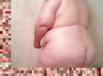 BBW taking a shower. Full video on OnlyFans & Fansly