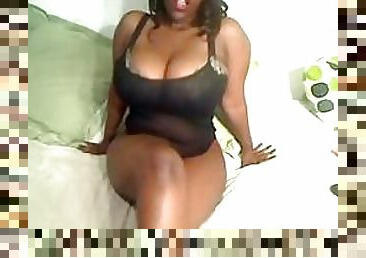 Sassy Ebony BBW With Huge Natural Jugs Loves Fooling Around On Webcam