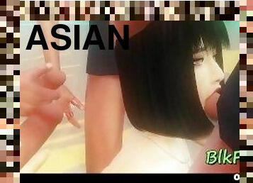 Dick face asian slut