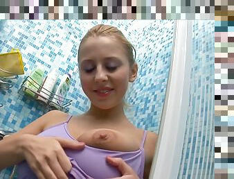 1080p Blonde Russian Teen Wanking Cunt In Shower With Mandy Dee